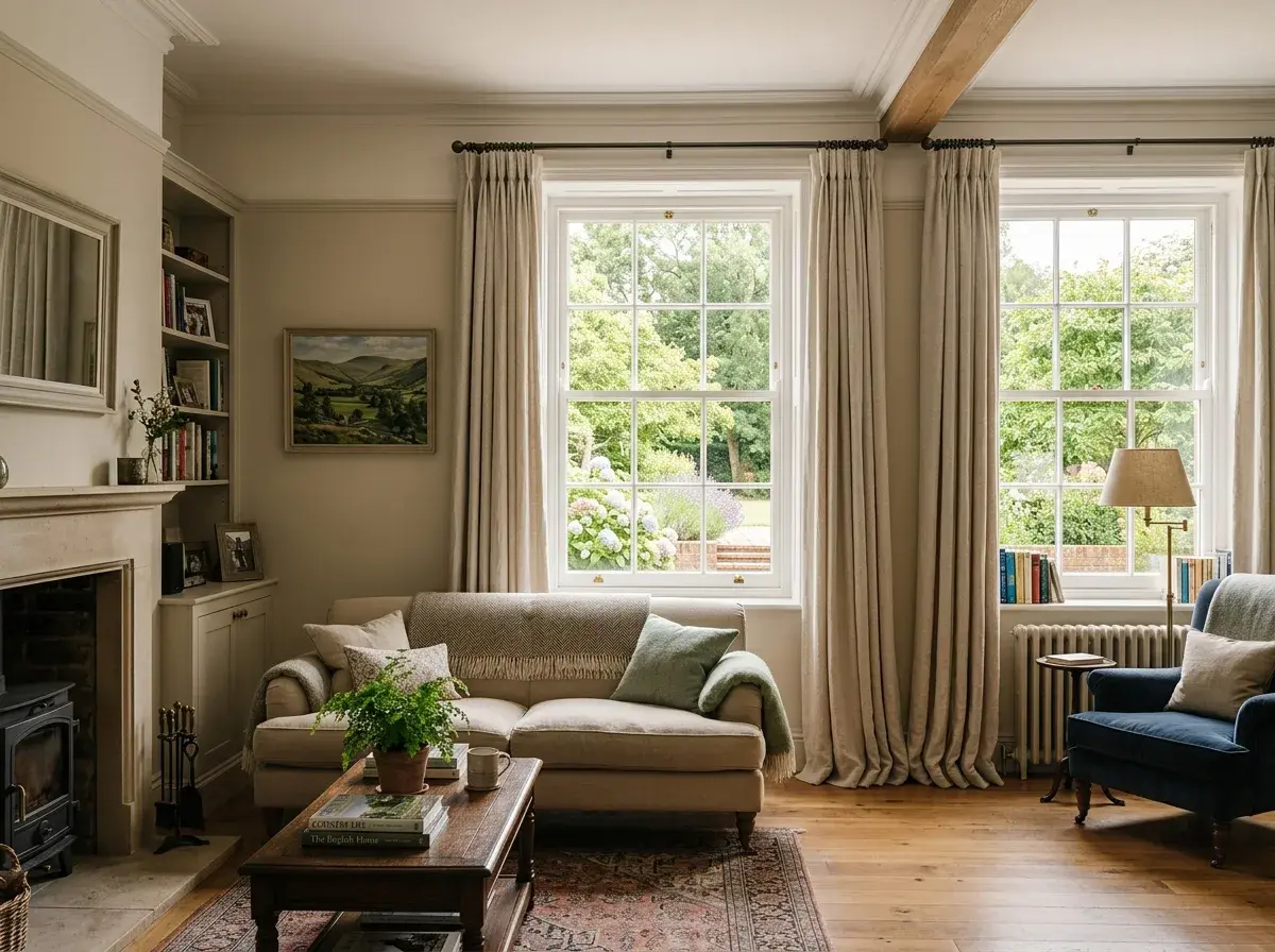 Made-to-measure curtains fitted in Warwick